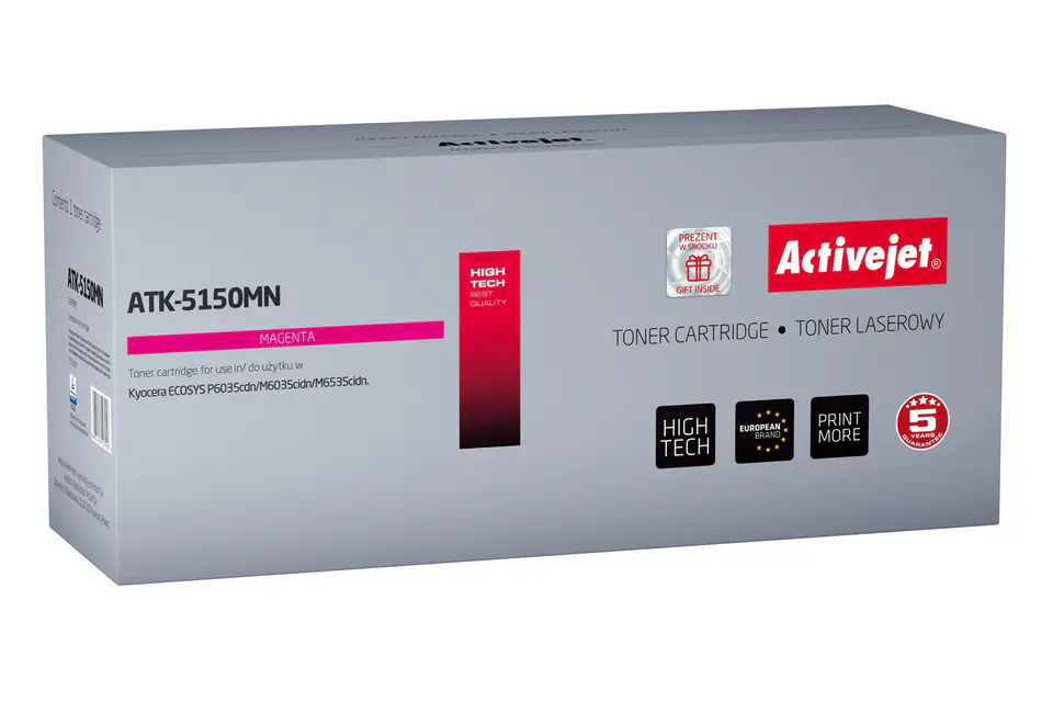 ⁨Activejet ATK-5150MN Toner (zamiennik Kyocera TK-5150M; Supreme; 10000 stron; czerwony)⁩ w sklepie Wasserman.eu