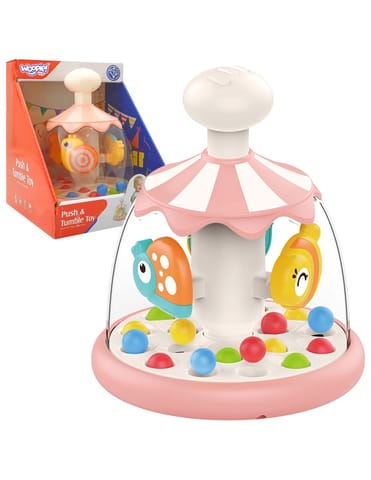 ⁨WOOPIE BABY Kolorowe Zwierzątka Różowy Bączek z Kulkami Karuzela⁩ w sklepie Wasserman.eu