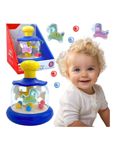 ⁨WOOPIE BABY Kolorowe Koniki Niebieski Bączek Karuzela z Kulkami⁩ w sklepie Wasserman.eu