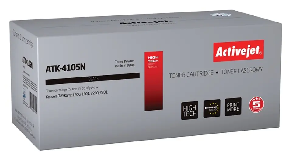 ⁨Activejet ATK-4105N toner (replacement for Kyocera KM-4105; Supreme; 15000 pages; black)⁩ at Wasserman.eu