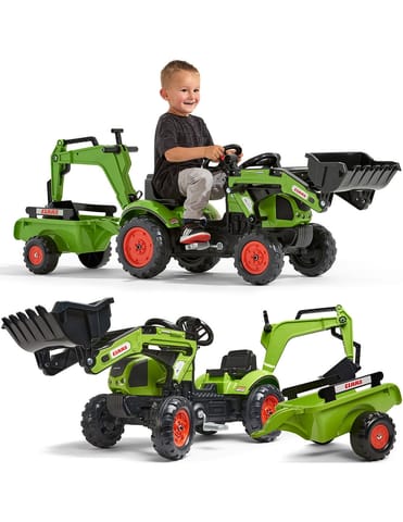 ⁨FALK Traktor z Przyczepą CLAAS Arion Backhoe ŁYŻKA + Ładowarka Od 2 Lat⁩ w sklepie Wasserman.eu