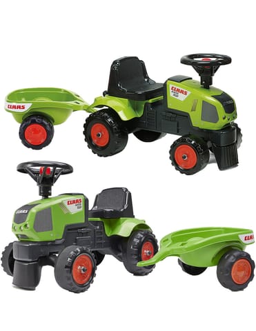 ⁨FALK Traktorek Baby Claas Axos 310 Zielony z Przyczepką od 1 roku⁩ w sklepie Wasserman.eu