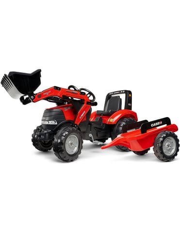 ⁨FALK Traktor Case na Pedały z Łyżką i Przyczepką Czerwony od 3 Lat⁩ w sklepie Wasserman.eu