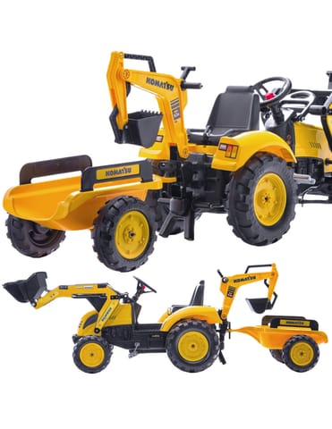 ⁨FALK Traktor na Pedały Komatsu Koparko-Ładowarka z Przyczepą 3-7 lat⁩ w sklepie Wasserman.eu