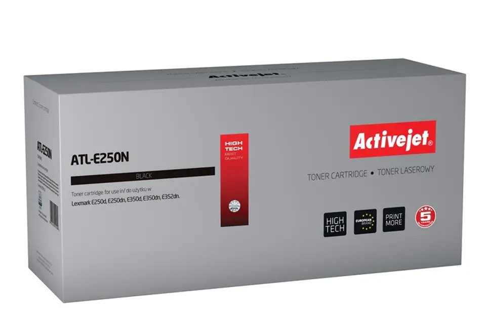 ⁨Activejet ATL-E250N toner (replacement for Lexmark E250A11E; Supreme; 3500 pages; black)⁩ at Wasserman.eu