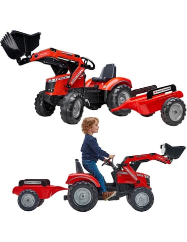 ⁨FALK Traktor na Pedały Massey Ferguson 8740S z Łyżką i Przyczepą 3-7 lat⁩ w sklepie Wasserman.eu