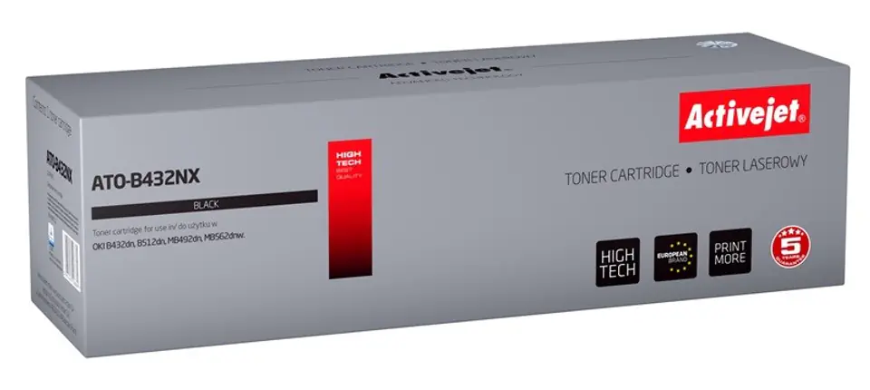⁨Activejet ATO-B432NX Toner (zamiennik OKI 45807111; Supreme; 12000 stron; czarny)⁩ w sklepie Wasserman.eu