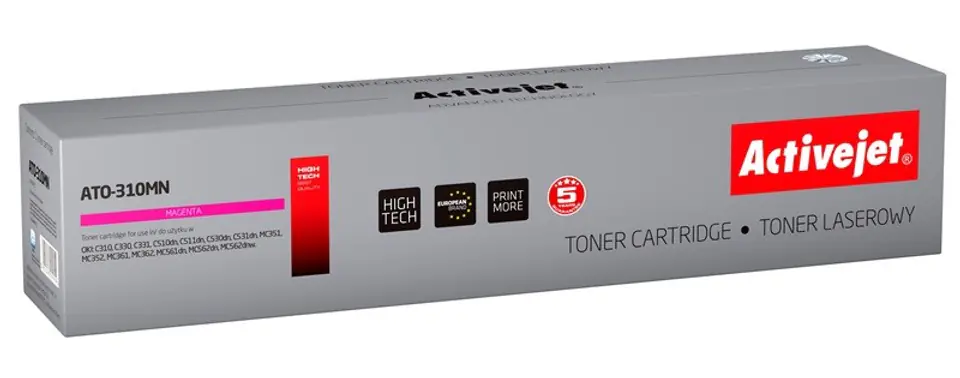 ⁨Toner Activejet ATO-310MN (zamiennik OKI 44469705; Supreme; 2000 stron; czerwony)⁩ w sklepie Wasserman.eu