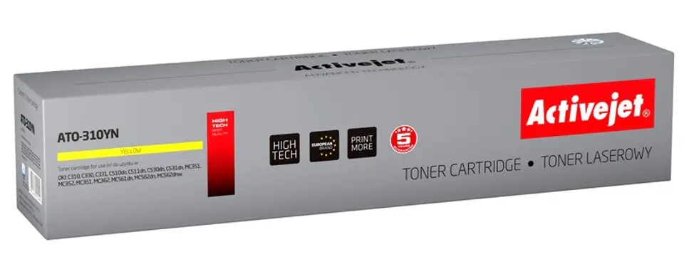 ⁨Activejet ATO-310YN toner (replacement for OKI 44469704; Supreme; 2000 pages; yellow)⁩ at Wasserman.eu