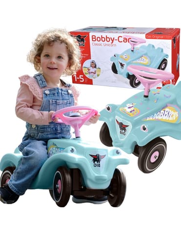 ⁨BIG Jeździk Bobby Car Classic z Klaksonem Jednorożec⁩ w sklepie Wasserman.eu