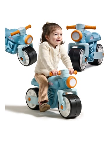 ⁨FALK Jeździk Biegowy Ciche Koła Motor Prem1er Retro Niebieski 1+⁩ w sklepie Wasserman.eu