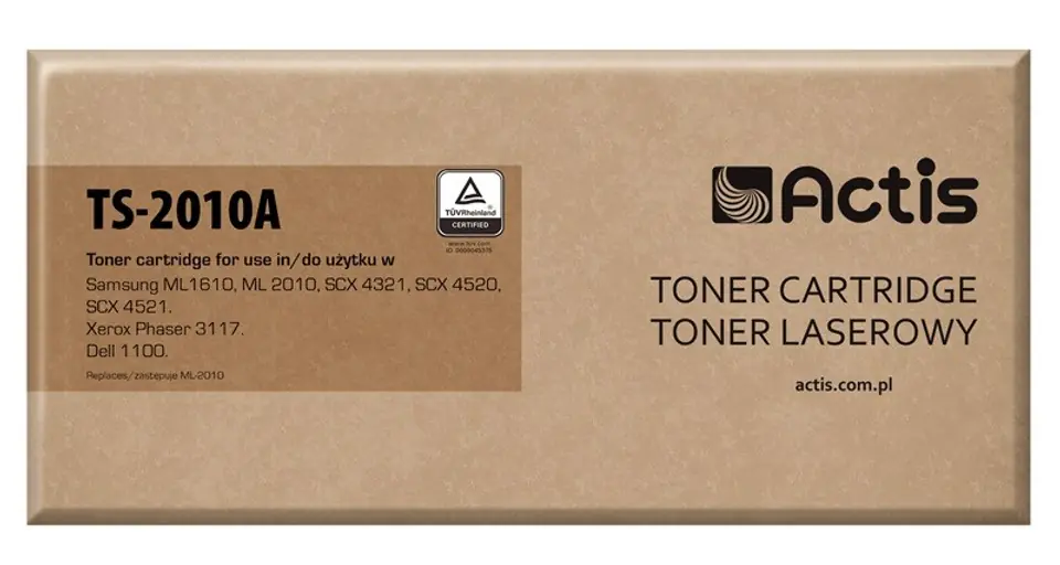 ⁨Actis TS-2010A toner (replacement for Samsung ML-1610D2/ML-2010D3; Standard; 3000 pages; black)⁩ at Wasserman.eu