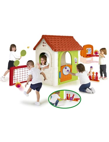⁨FEBER Dom Aktywności Wielofunkcyjny Domek  6 w 1 z Dołączonymi Grami⁩ w sklepie Wasserman.eu