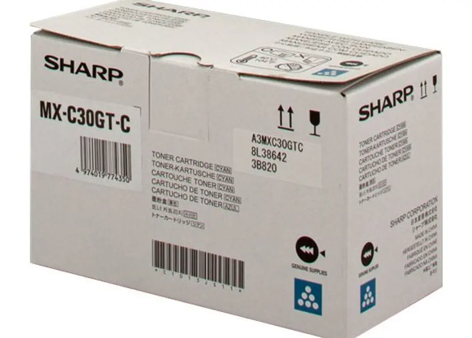 ⁨SHARP MXC30GTC cyan toner⁩ at Wasserman.eu