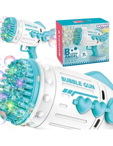 ⁨WOOPIE Pistolet do Robienia Baniek Mydlanych 91 Otworów Niebieski⁩ w sklepie Wasserman.eu