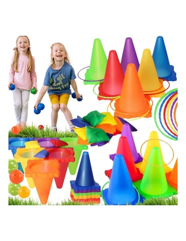 ⁨WOOPIE Zestaw Gra Ogrodowa 3w1 Rzut do Celu Pachołki Obręcze Woreczki 30 el.⁩ w sklepie Wasserman.eu