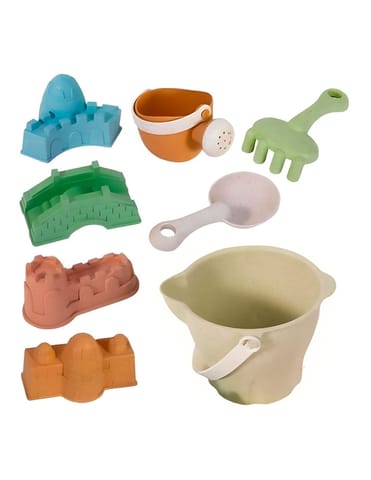 ⁨WOOPIE GREEN Zestaw do Piasku  w Wiaderku Zamki 8 el. BIODEGRADOWALNY ORGANICZNY MATERIAŁ⁩ w sklepie Wasserman.eu