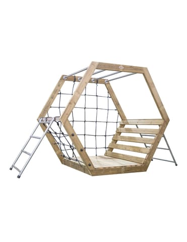 CLASSIC WORLD EDU Drewniany Plac Zabaw XXL Zestaw do Wspinaczki Heksagonalny w sklepie Wasserman.eu