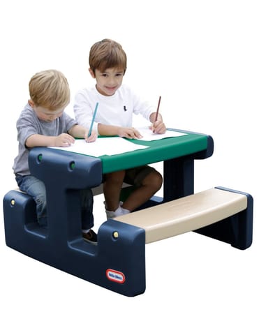 ⁨Little Tikes Stolik Piknikowy dla Dzieci Niebiesko-Zielony do Ogrodu⁩ w sklepie Wasserman.eu