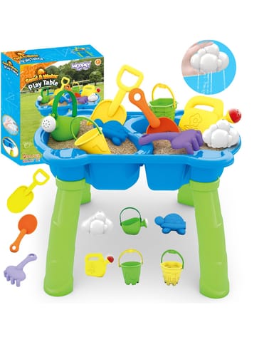 ⁨WOOPIE Stolik Wodny 2w1 Piaskownica 9 akc.⁩ w sklepie Wasserman.eu