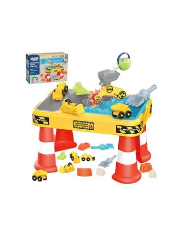 ⁨WOOPIE Stolik Wodny 2w1 Piaskownica Plac Budowy + 4 Autka 12el.⁩ w sklepie Wasserman.eu