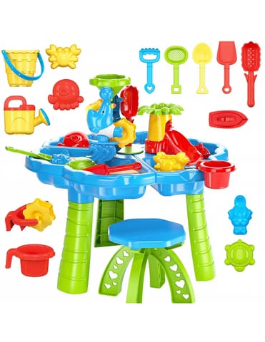 ⁨WOOPIE Stolik Wodny 2w1 Piaskownica z Krzesełkiem Aquapark z Delfinem⁩ w sklepie Wasserman.eu