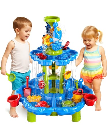 ⁨WOOPIE Stolik Wodny 2w1 Piaskownica Fontanna XXL Aquapark z Delfinem⁩ w sklepie Wasserman.eu