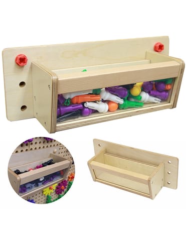 ⁨MASTERKIDZ Pojemnik Na Akcesoria Przezroczysta Ścianka - Tablica Naukowo-Edukacyjna STEM⁩ w sklepie Wasserman.eu