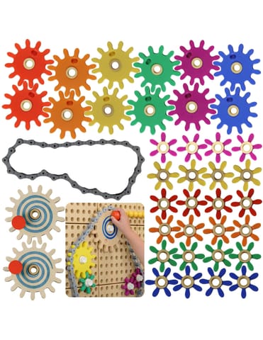 ⁨MASTERKIDZ Koła Zębate Zbuduj Własny Mechanizm - Tablica Naukowo-Kreatywna STEM⁩ w sklepie Wasserman.eu