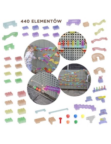 ⁨MASTERKIDZ Zestaw Konstrukcyjny Tor dla Piłek Tablica STEM 440elementów⁩ w sklepie Wasserman.eu
