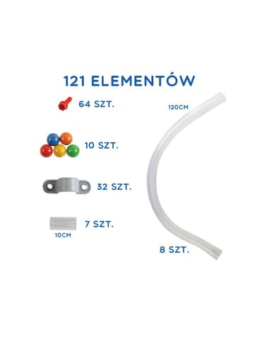 ⁨MASTERKIDZ System Rur Do Tablicy STEM 121 elementów⁩ w sklepie Wasserman.eu