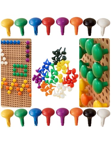 ⁨MASTERKIDZ Kolorowe Kołeczki Jumbo do Tablicy STEM 64 Szt. - 8 Kolorów⁩ w sklepie Wasserman.eu