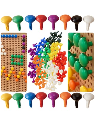 ⁨MASTERKIDZ Kolorowe Kołeczki Jumbo do Tablicy STEM 128 Szt. - 8 Kolorów⁩ w sklepie Wasserman.eu