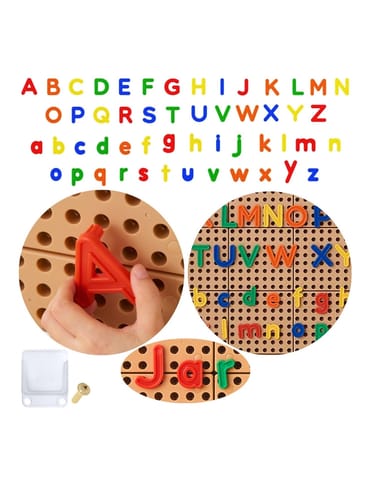 ⁨MASTERKIDZ Alfabet Zestaw Liter (Dużych i Małych) do Paneli Ściennych STEM 122 el.⁩ w sklepie Wasserman.eu