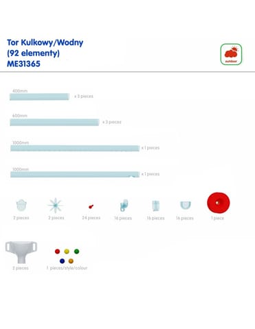 ⁨MATSERKIDZ Zestaw do Budowy Toru Wodnego 92el.⁩ w sklepie Wasserman.eu