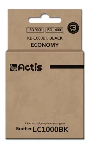 ⁨Actis KB-1000BK Tintenpatrone für Brother-Drucker; Brother LC1000BK/LC970BK-Ersatz; Standard; 36ml; schwarz⁩ im Wasserman.eu