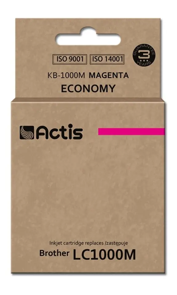 ⁨Actis KB-1000M ink (replacement for Brother LC1000M/LC970M; Standard; 36 ml; magenta)⁩ at Wasserman.eu