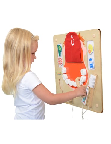 ⁨MASTERKIDZ Higiena Jamy Ustnej Ścienna Tablica Sensoryczna Flex Montessori⁩ w sklepie Wasserman.eu