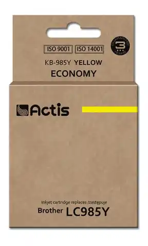 ⁨Actis KB-985Y Tintenpatrone für Brother-Drucker; Brother LC985Y-Ersatz; Standard; 19,5ml; Gelb⁩ im Wasserman.eu