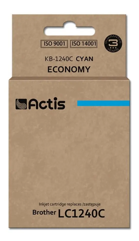 ⁨Actis KB-1240C ink (replacement for Brother LC1240C/LC1220C; Standard; 19 ml; cyan)⁩ at Wasserman.eu