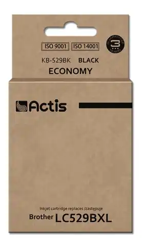 ⁨Actis KB-529BK Tintenpatrone für Brother-Drucker; Brother LC529Bk-Ersatz; Standard; 58ml; schwarz⁩ im Wasserman.eu