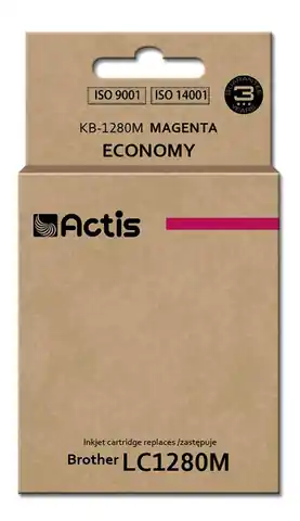 ⁨Actis KB-1280M Tintenpatrone für Brother-Drucker; Brother LC-1280M-Ersatz; Standard; 19ml; Magenta⁩ im Wasserman.eu