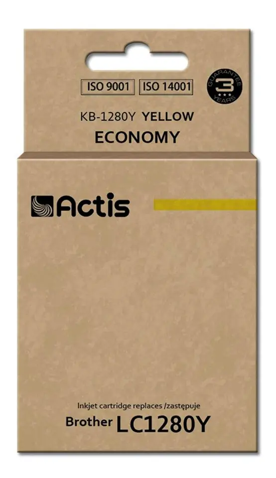 ⁨Actis KB-1280Y ink (replacement for Brother LC-1280Y; Standard; 19 ml; yellow)⁩ at Wasserman.eu