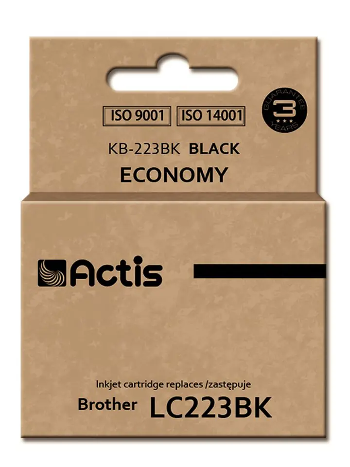 ⁨Actis KB-223BK ink (replacement for Brother LC223BK; Standard; 16 ml; black)⁩ at Wasserman.eu