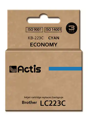 ⁨Actis KB-223C Tintenpatrone für Brother-Drucker; Brother LC223C-Ersatz; Standard; 10ml; cyan⁩ im Wasserman.eu