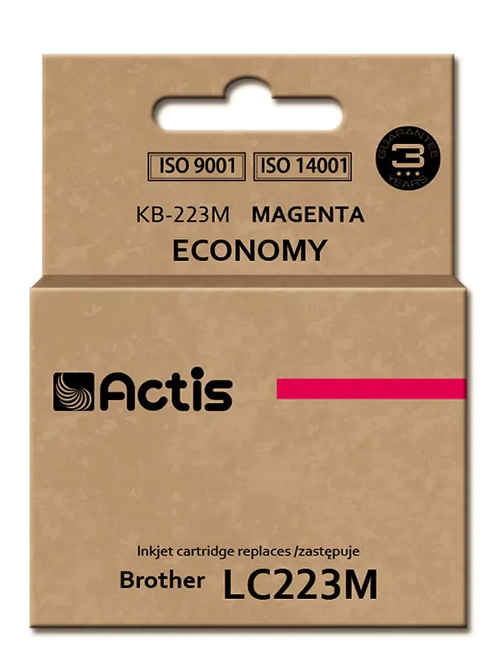 ⁨Actis KB-223M ink (replacement for Brother LC223M; Standard; 10 ml; magenta)⁩ at Wasserman.eu