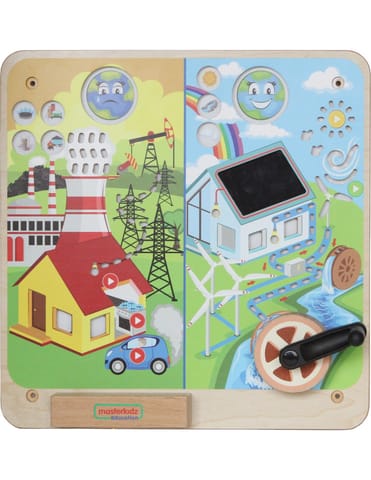 ⁨MASTERKIDZ Tablica Edukacyjna Energia Odnawialna i Nieodnawialna Montessori⁩ w sklepie Wasserman.eu