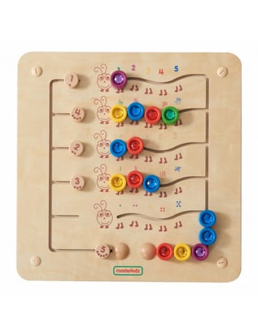 ⁨MASTERKIDZ Kolorowe Gąsieniczki Nauka Liczb i Ilości - Tablica Ścienna Edukacyjna Montessori⁩ w sklepie Wasserman.eu