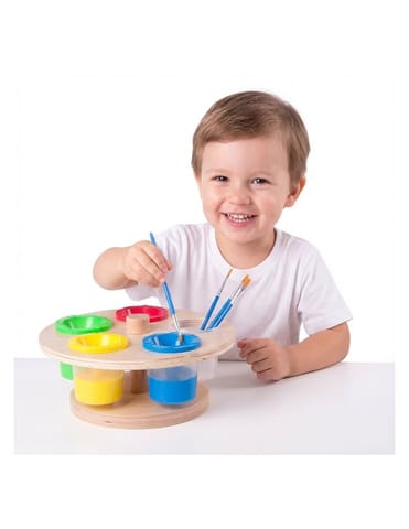 ⁨CLASSIC WORLD EDU Obrotowy Stojak na Kubeczki z Farbą + Pojemniki⁩ w sklepie Wasserman.eu