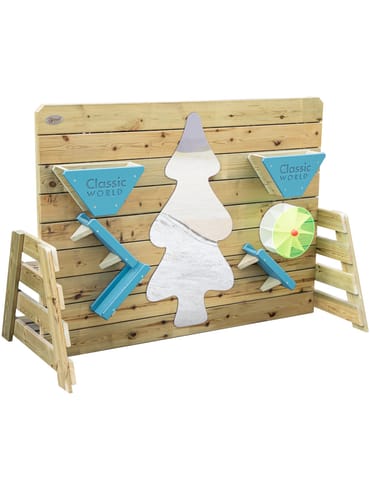 CLASSIC WORLD EDU Drewniana Ścianka do Zabawy w Piasku z Ławeczką i Lustrem w sklepie Wasserman.eu